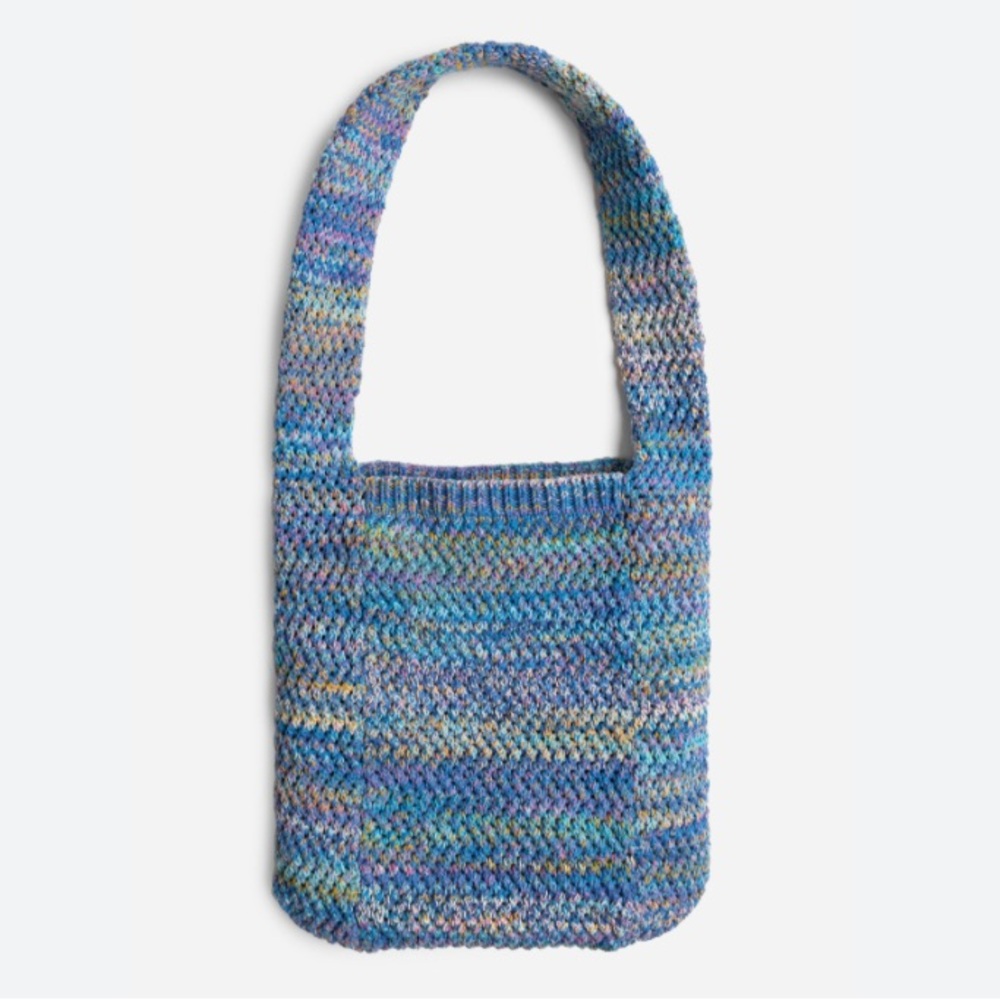 NEW Johnny Was Nahal Crochet Bag Purse Blue Multicolor Cotton 15.5”H x 14.5”W - Picture 3 of 11